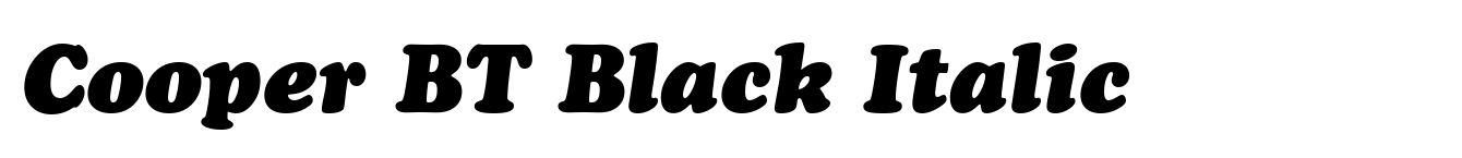 Cooper BT Black Italic